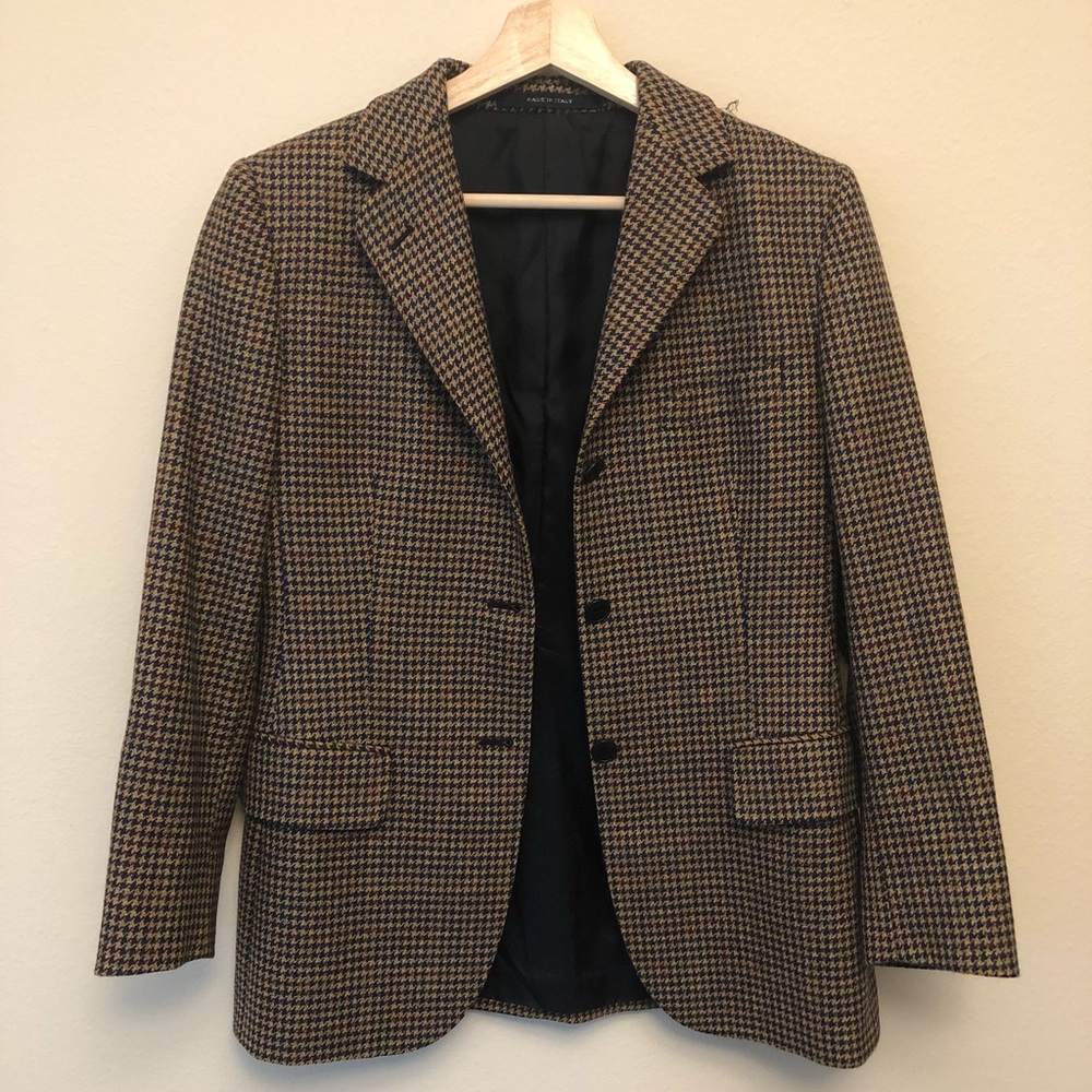 Burberry checked houndstooth blazer